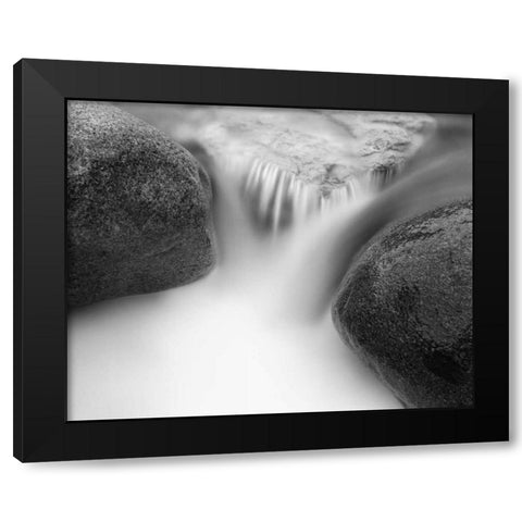 Misty Rocks I Black Modern Wood Framed Art Print by LSH