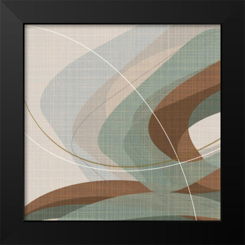 Mint Ripple I Black Modern Wood Framed Art Print by Ahava