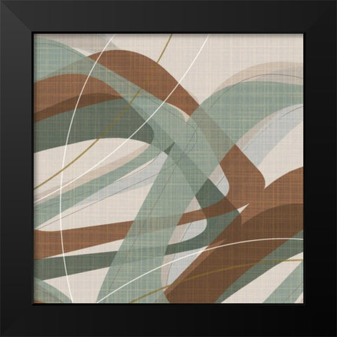 Mint Ripple II Black Modern Wood Framed Art Print by Ahava