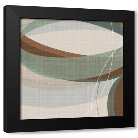 Mint Ripple III Black Modern Wood Framed Art Print by Ahava