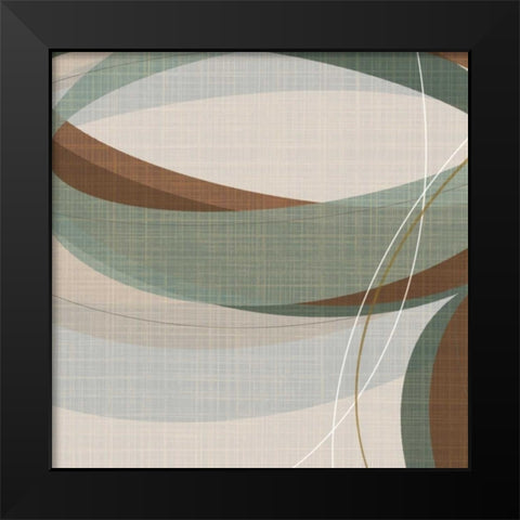 Mint Ripple III Black Modern Wood Framed Art Print by Ahava