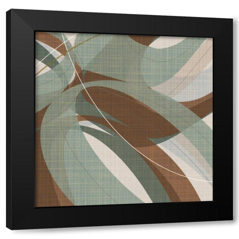 Mint Ripple IV Black Modern Wood Framed Art Print with Double Matting by Ahava