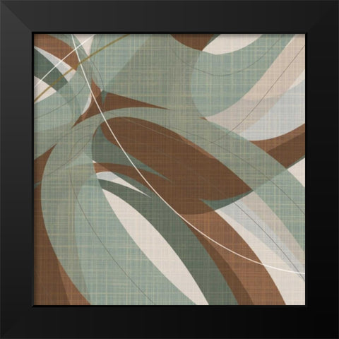 Mint Ripple IV Black Modern Wood Framed Art Print by Ahava