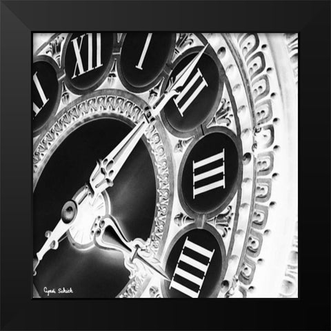 Hands of Time I Black Modern Wood Framed Art Print by Schick, Cyndi