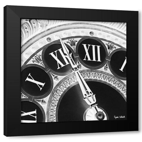 Hands of Time II Black Modern Wood Framed Art Print by Schick, Cyndi