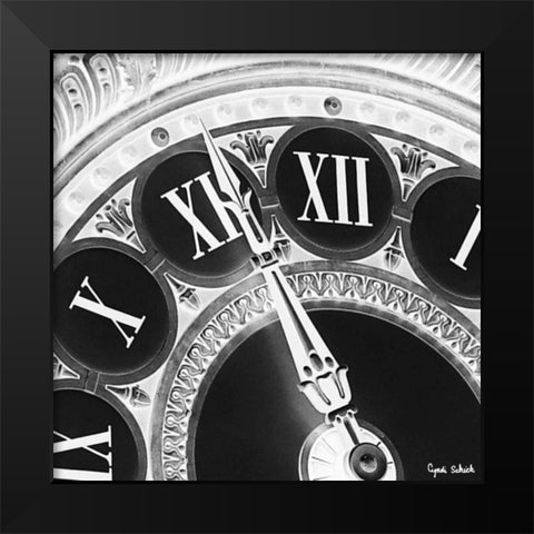 Hands of Time II Black Modern Wood Framed Art Print by Schick, Cyndi