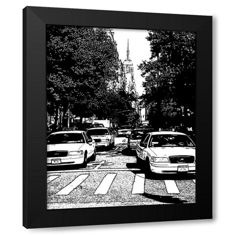 New York Minute I Black Modern Wood Framed Art Print with Double Matting by Maihara/Watt, Jeff/Boyce