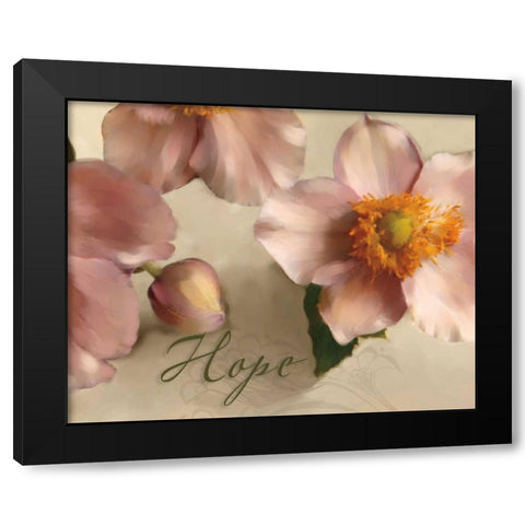 Hope Black Modern Wood Framed Art Print with Double Matting by Tanner, Jan