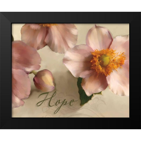 Hope Black Modern Wood Framed Art Print by Tanner, Jan