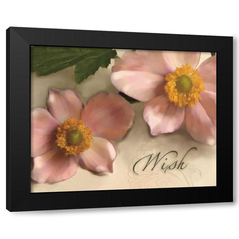 Wish Black Modern Wood Framed Art Print with Double Matting by Tanner, Jan