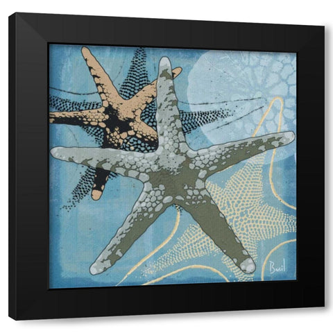 Oceans Delight II Black Modern Wood Framed Art Print with Double Matting by Basil, Jason