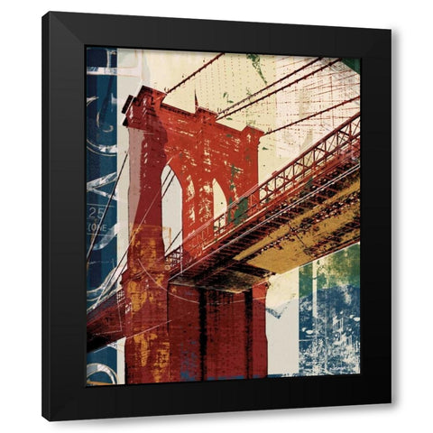 Into Manhattan II Black Modern Wood Framed Art Print with Double Matting by NOAH