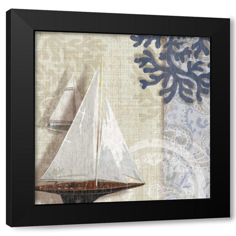 Sailing Adventure I Black Modern Wood Framed Art Print with Double Matting by Venter, Tandi