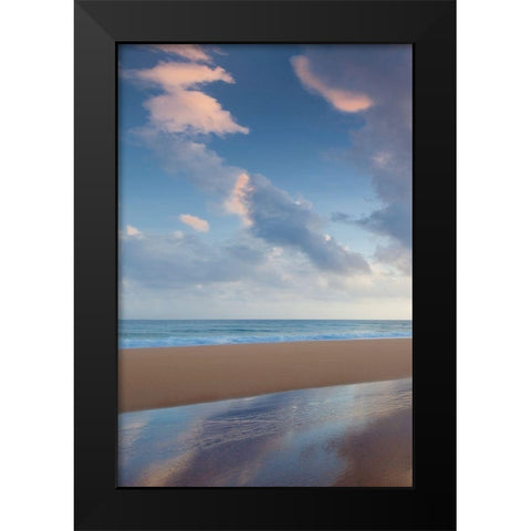 Secret Beach Sunrise I Black Modern Wood Framed Art Print by Frates, Dennis