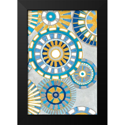 Circle Delight C Black Modern Wood Framed Art Print by Banks, Debbie