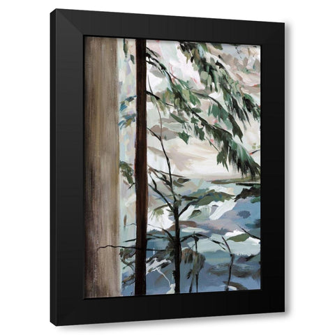 Whispering of the Branches II Black Modern Wood Framed Art Print with Double Matting by Meyers, Rebecca