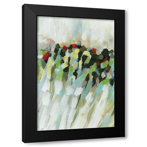Poppy Swirls I Black Modern Wood Framed Art Print with Double Matting by Parker, Karen Lorena