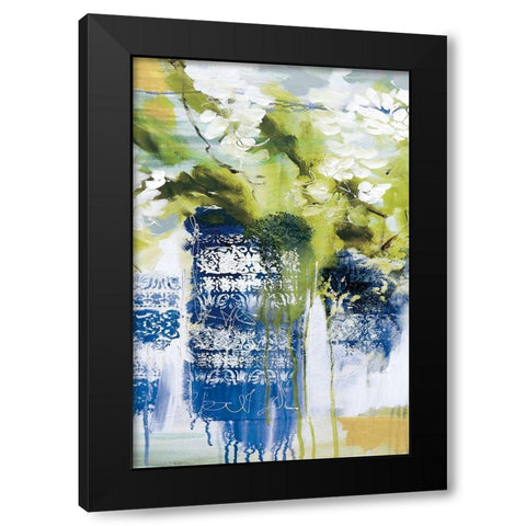 Blue Wrens II Black Modern Wood Framed Art Print with Double Matting by Jones, A.