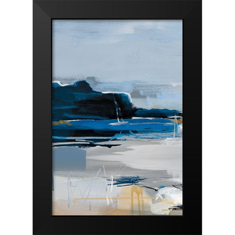 Land and Sea I Black Modern Wood Framed Art Print by Fitzsimmons, A.