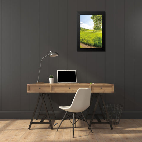 Greenest Pastures III Black Modern Wood Framed Art Print by Frank, Assaf