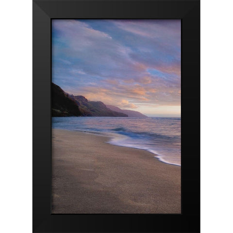 Kee Beach Sunset I Black Modern Wood Framed Art Print by Frates, Dennis