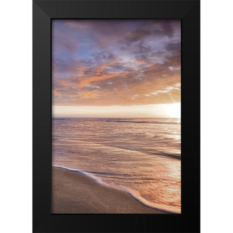 Kee Beach Sunset II Black Modern Wood Framed Art Print by Frates, Dennis