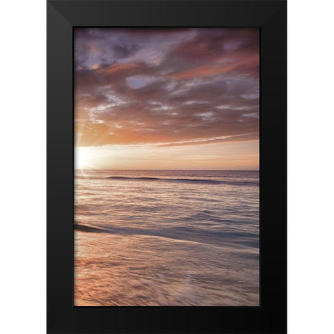 Kee Beach Sunset III Black Modern Wood Framed Art Print by Frates, Dennis
