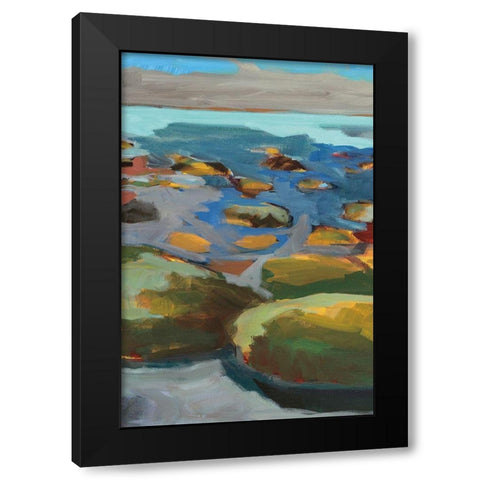 Navigating Obstacles I Black Modern Wood Framed Art Print with Double Matting by Harwood, Jennifer