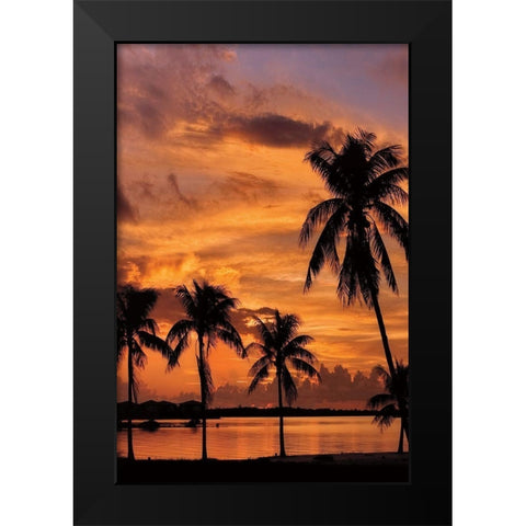 Tropical Sunsets B Black Modern Wood Framed Art Print by Jones, Mike