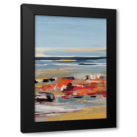 The Beach III Black Modern Wood Framed Art Print with Double Matting by Fitzsimmons, A.