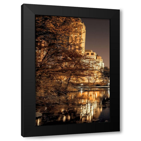Central Park Glow I Black Modern Wood Framed Art Print with Double Matting by Frank, Assaf