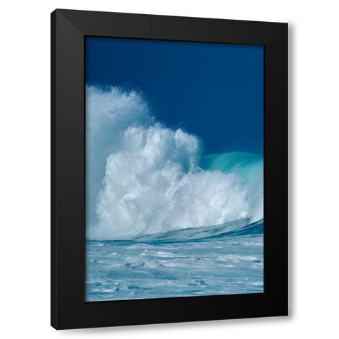 Breaking Waves I Black Modern Wood Framed Art Print with Double Matting by Frates, Dennis