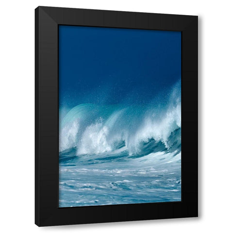 Breaking Waves II Black Modern Wood Framed Art Print with Double Matting by Frates, Dennis