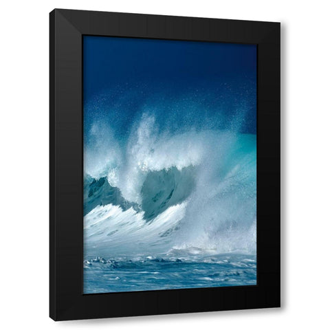 Breaking Waves III Black Modern Wood Framed Art Print with Double Matting by Frates, Dennis