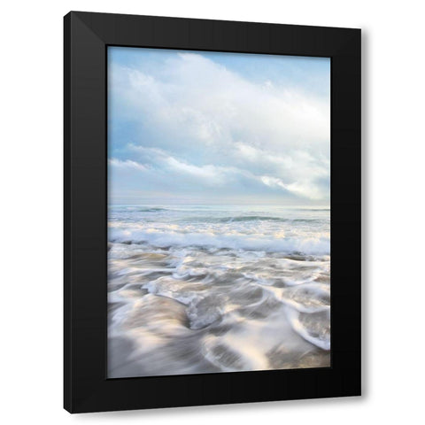 Seafoam II Black Modern Wood Framed Art Print with Double Matting by Celebrate Life Gallery