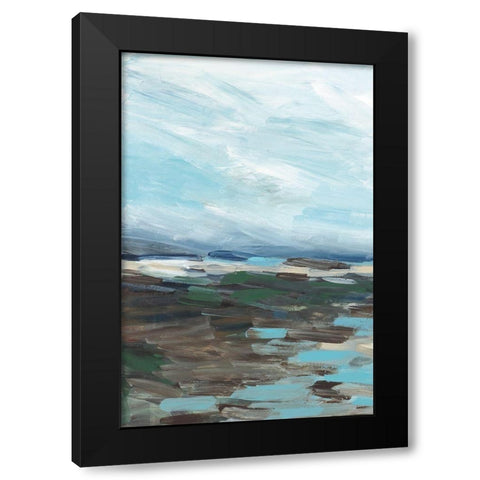 Somewhere On The Beach Black Modern Wood Framed Art Print with Double Matting by Pasion, Wani
