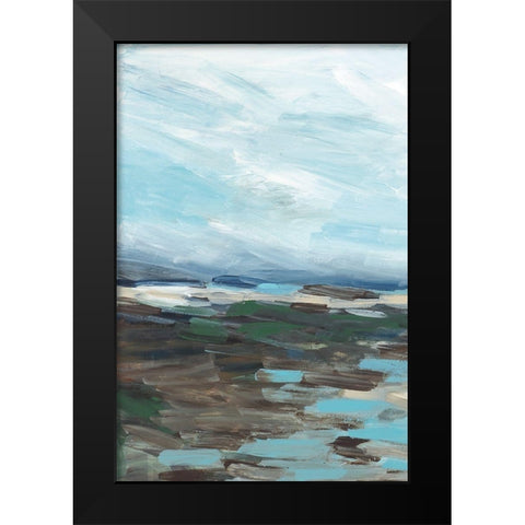 Somewhere On The Beach Black Modern Wood Framed Art Print by Pasion, Wani