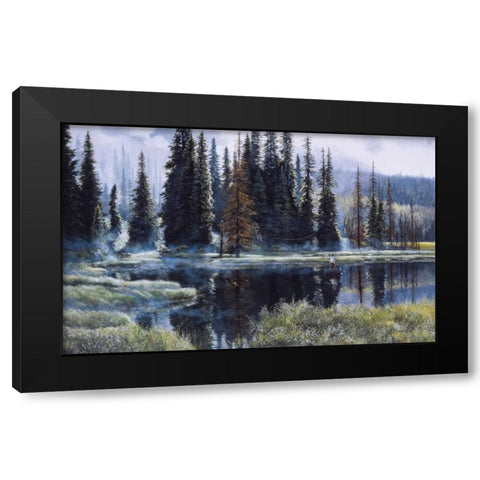 Heaven on Earth Black Modern Wood Framed Art Print by Kiss, Andrew