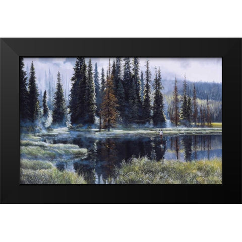 Heaven on Earth Black Modern Wood Framed Art Print by Kiss, Andrew