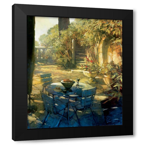Sunlit Terrace Crillon le Brave Black Modern Wood Framed Art Print by Craig, Philip