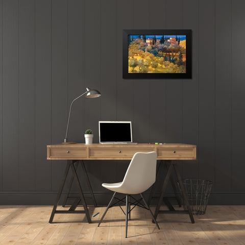 Florentine Landscape Black Modern Wood Framed Art Print by Craig, Philip