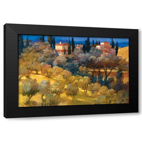 Florentine Landscape Black Modern Wood Framed Art Print with Double Matting by Craig, Philip