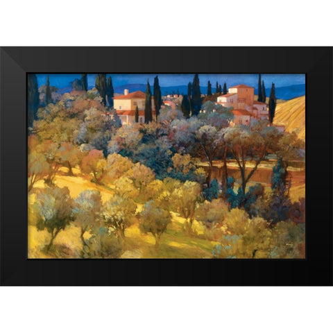 Florentine Landscape Black Modern Wood Framed Art Print by Craig, Philip