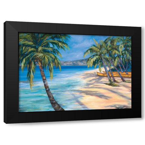 Sugar Beach Black Modern Wood Framed Art Print with Double Matting by Ridenour, Dana
