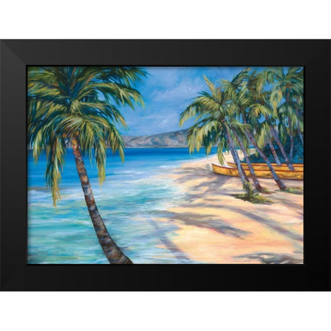Sugar Beach Black Modern Wood Framed Art Print by Ridenour, Dana