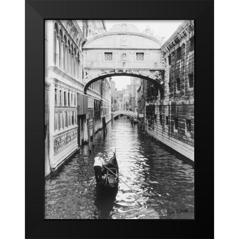 Venice Canal Black Modern Wood Framed Art Print by Schick, Cyndi