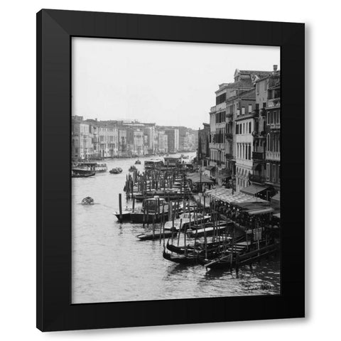 Array of Boats Venice Black Modern Wood Framed Art Print by Schick, Cyndi