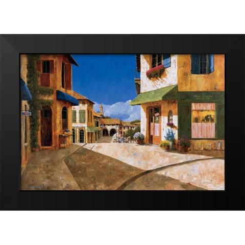 On My Way to the Market Black Modern Wood Framed Art Print by Archambault, Gilles
