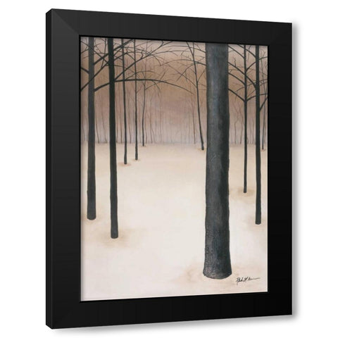 Stoic Black Modern Wood Framed Art Print by St. Germain, Patrick