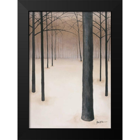 Stoic Black Modern Wood Framed Art Print by St. Germain, Patrick
